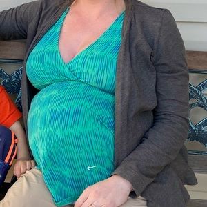 Liz Lange maternity nursing green tank top small